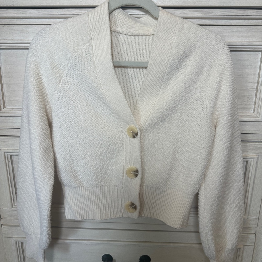 Women's Cream Cardigan Sweater